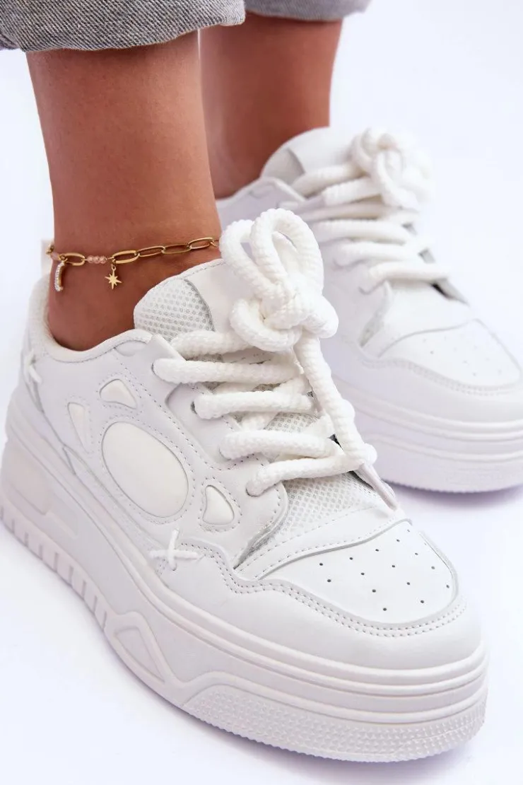 Boto Buty Sportowe Na Platformie|Sneakersy Damskie*Sneakersy Damskie Na Platformie Białe Finos