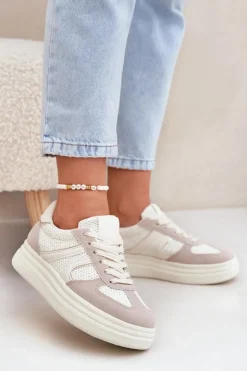 Boto Buty Sportowe Na Platformie|Sneakersy Damskie*Sneakersy Damskie Na Platformie Beżowe Lesida Beżowy