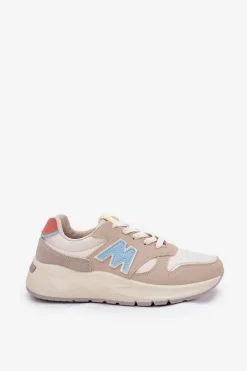 Damskie Evento Sneakersy Damskie Na Platformie Beżowe Tenanela