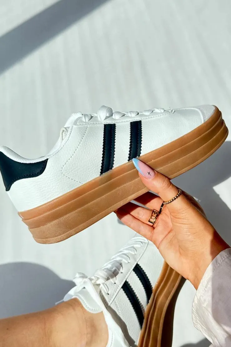 Boto Buty Sportowe Na Platformie|Sneakersy Damskie*Sneakersy Damskie Na Platformie Białe Egelia Biały