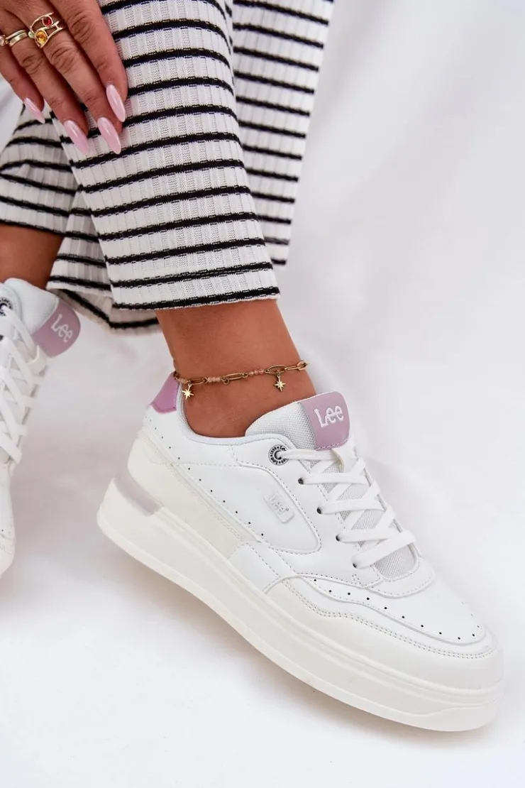 Lee Sneakersy Damskie*Sneakersy Damskie Na Platformie EMMA WOMEN LOW 50251014.00L Białe Biały