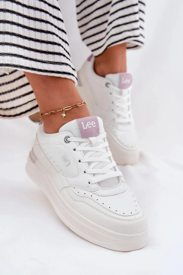 Lee Sneakersy Damskie*Sneakersy Damskie Na Platformie EMMA WOMEN LOW 50251014.00L Białe Biały
