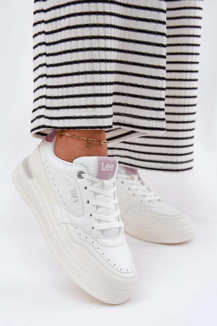 Lee Sneakersy Damskie*Sneakersy Damskie Na Platformie EMMA WOMEN LOW 50251014.00L Białe Biały