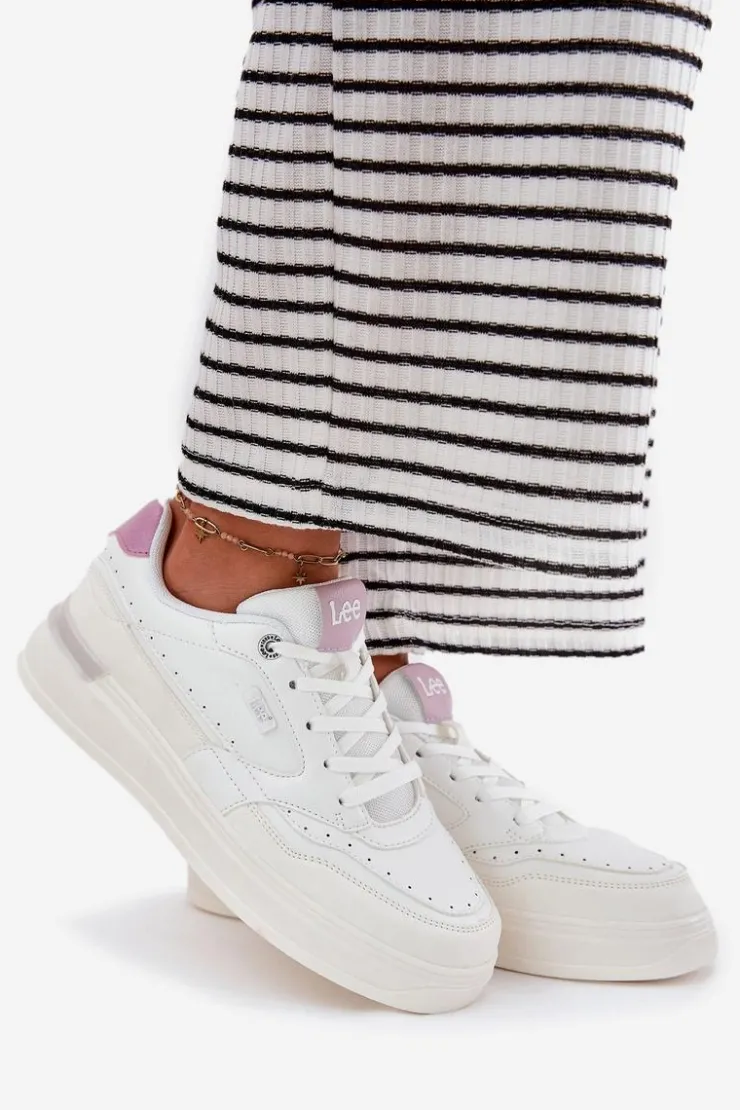 Lee Sneakersy Damskie*Sneakersy Damskie Na Platformie EMMA WOMEN LOW 50251014.00L Białe Biały