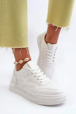 Boto Buty Sportowe Na Platformie|Sneakersy Damskie*Sneakersy Damskie Na Platformie Z Eko Skóry Białe Lynnette Biały