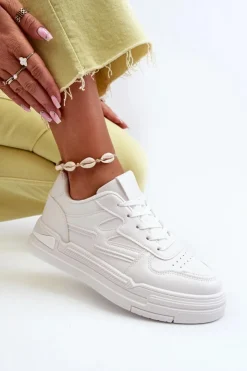 Boto Buty Sportowe Na Platformie|Sneakersy Damskie*Sneakersy Damskie Na Platformie Z Eko Skóry Białe Lynnette Biały
