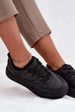 Discount Big Star Shoes Sneakersy Damskie Na Platformie Big Star SS274589 HI-POLY SYSTEM Czarne Czarny