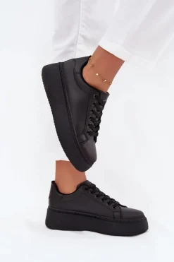 Boto Buty Sportowe Na Platformie|Sneakersy Damskie*Sneakersy Damskie Na Platformie Czarne Sallira Czarny