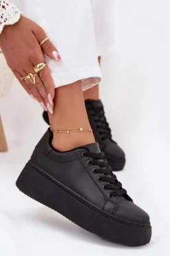 Boto Buty Sportowe Na Platformie|Sneakersy Damskie*Sneakersy Damskie Na Platformie Czarne Sallira Czarny