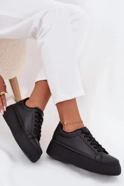 Boto Buty Sportowe Na Platformie|Sneakersy Damskie*Sneakersy Damskie Na Platformie Czarne Sallira Czarny