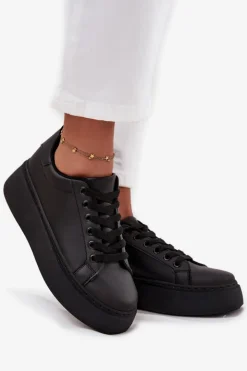 Boto Buty Sportowe Na Platformie|Sneakersy Damskie*Sneakersy Damskie Na Platformie Czarne Sallira Czarny