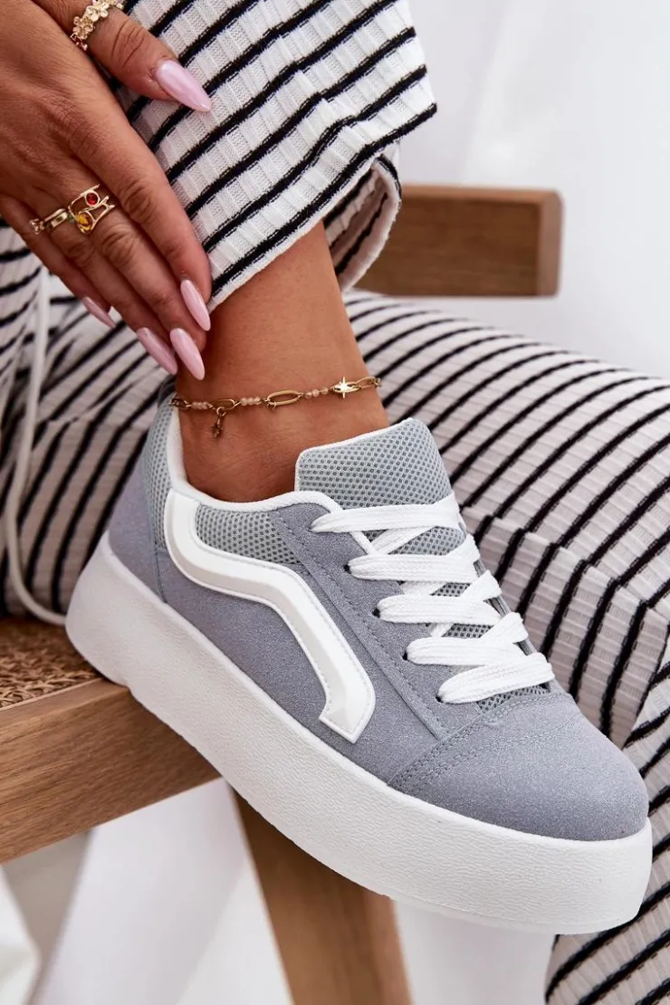 Boto Buty Sportowe Na Platformie|Sneakersy Damskie*Sneakersy Damskie Na Platformie e Tellnira Niebieski