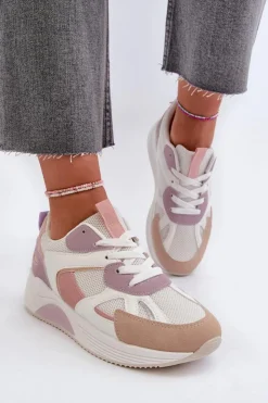 Clearance Boto Sneakersy Damskie Na Platformie Fioletowe Lenivia Fioletowy