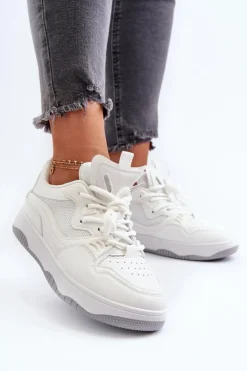 Damskie Boto Sneakersy Damskie Na Platformie Białe Etnaria