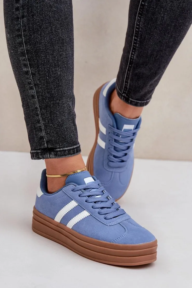 Boto Buty Sportowe Na Platformie|Sneakersy Damskie*Sneakersy Damskie Na Platformie e Egelia Niebieski