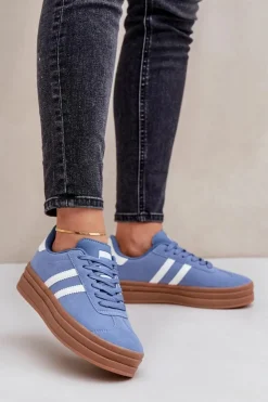 Boto Buty Sportowe Na Platformie|Sneakersy Damskie*Sneakersy Damskie Na Platformie e Egelia Niebieski