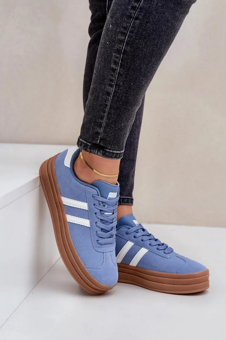 Boto Buty Sportowe Na Platformie|Sneakersy Damskie*Sneakersy Damskie Na Platformie e Egelia Niebieski