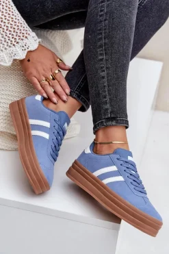 Boto Buty Sportowe Na Platformie|Sneakersy Damskie*Sneakersy Damskie Na Platformie e Egelia Niebieski
