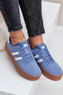 Boto Buty Sportowe Na Platformie|Sneakersy Damskie*Sneakersy Damskie Na Platformie e Egelia Niebieski