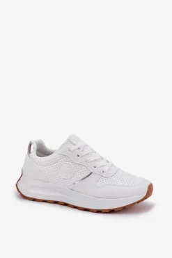 Big Star Shoes Buty Sportowe Na Platformie|Buty Sportowe Big Star*Sneakersy Damskie Na Platformie Big Star RR274487 Hi-Poly System Białe Biały