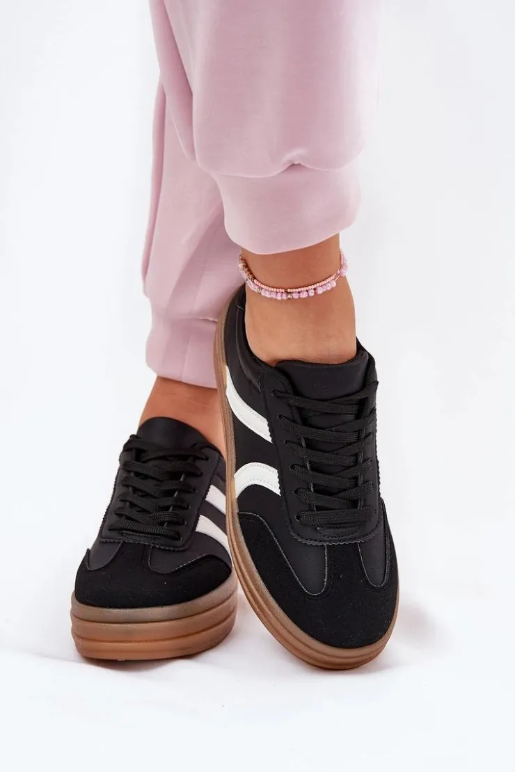 Discount Evento Sneakersy Damskie Na Platformie Czarne Tolianna Czarny