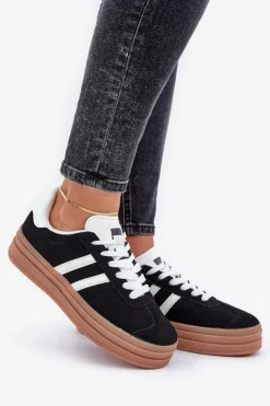 Boto Buty Sportowe Na Platformie|Sneakersy Damskie*Sneakersy Damskie Na Platformie Czarne Egelia