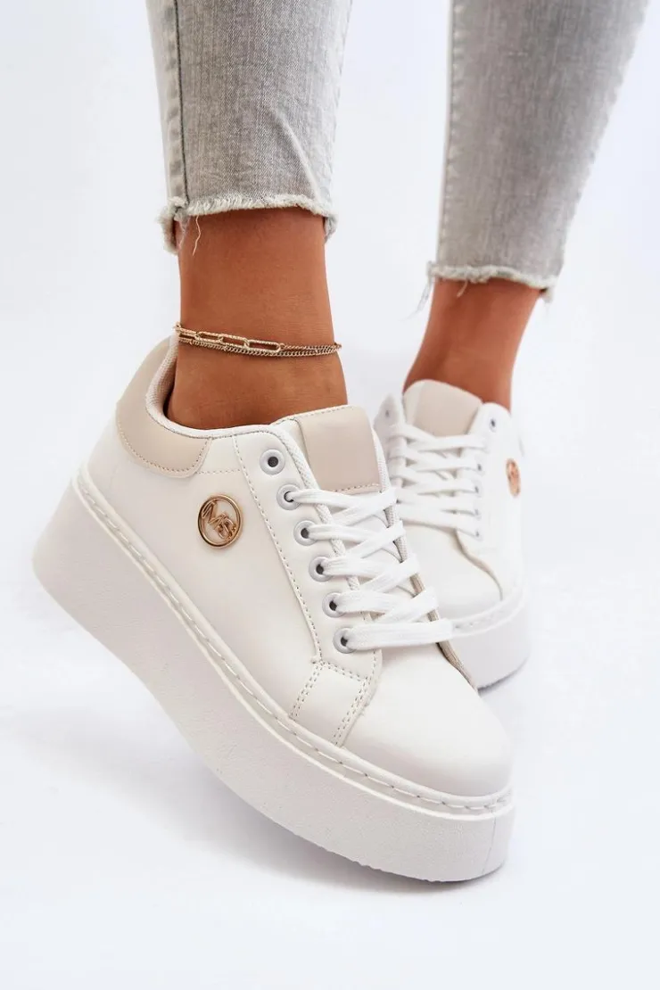 Boto Buty Sportowe Na Platformie|Sneakersy Damskie*Sneakersy Damskie Na Platformie Białe Eshen