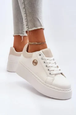 Boto Buty Sportowe Na Platformie|Sneakersy Damskie*Sneakersy Damskie Na Platformie Białe Eshen