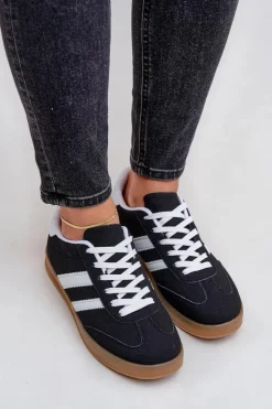 Online Boto Sneakersy Damskie Niskie Czarne Ennorwen