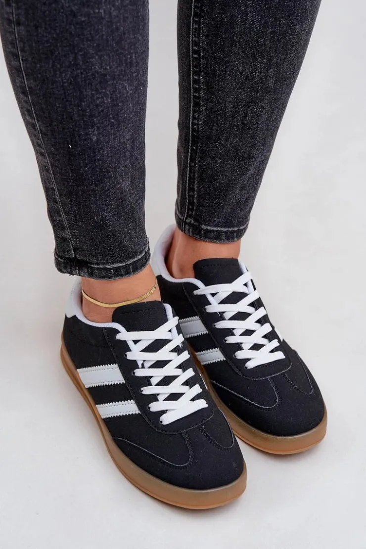 Online Boto Sneakersy Damskie Niskie Czarne Ennorwen