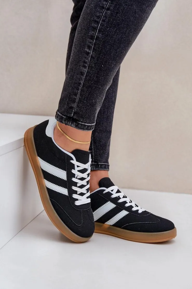 Online Boto Sneakersy Damskie Niskie Czarne Ennorwen