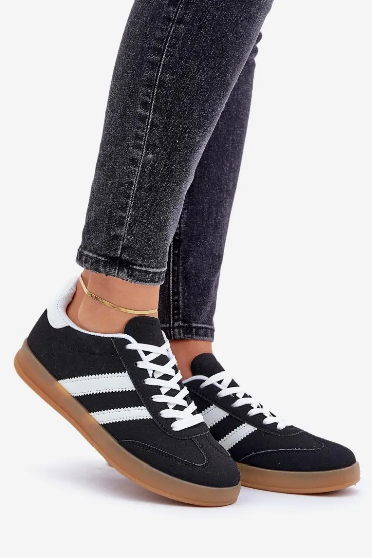 Online Boto Sneakersy Damskie Niskie Czarne Ennorwen