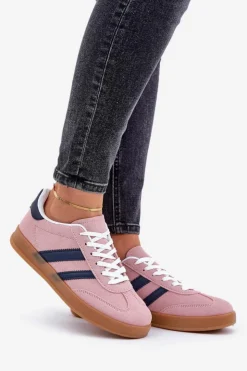 Damskie Boto Sneakersy Damskie Niskie Różowe Ennorwen