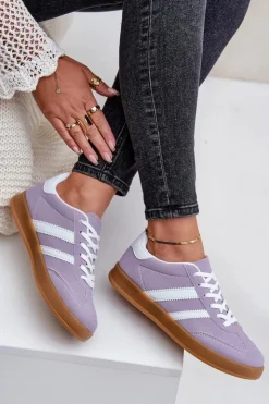 Damskie Boto Sneakersy Damskie Niskie Fioletowe Ennorwen