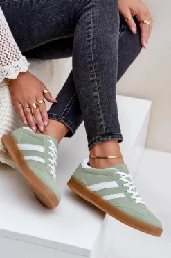 Boto Sneakersy Damskie*Sneakersy Damskie Niskie Zielone Ennorwen