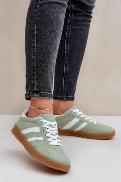 Boto Sneakersy Damskie*Sneakersy Damskie Niskie Zielone Ennorwen