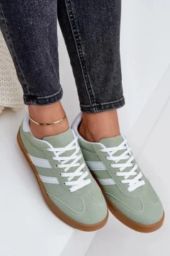 Boto Sneakersy Damskie*Sneakersy Damskie Niskie Zielone Ennorwen