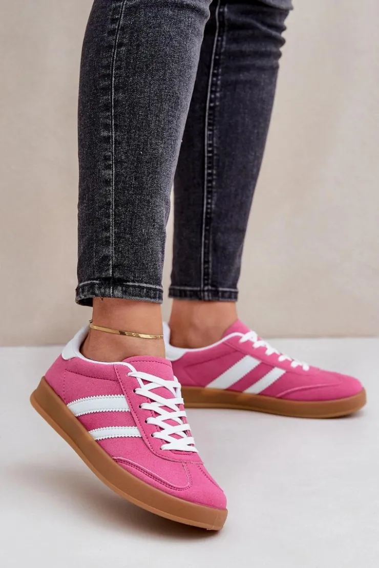 Boto Sneakersy Damskie*Sneakersy Damskie Niskie Fuksja Ennorwen