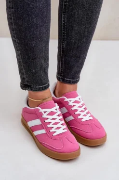 Boto Sneakersy Damskie*Sneakersy Damskie Niskie Fuksja Ennorwen