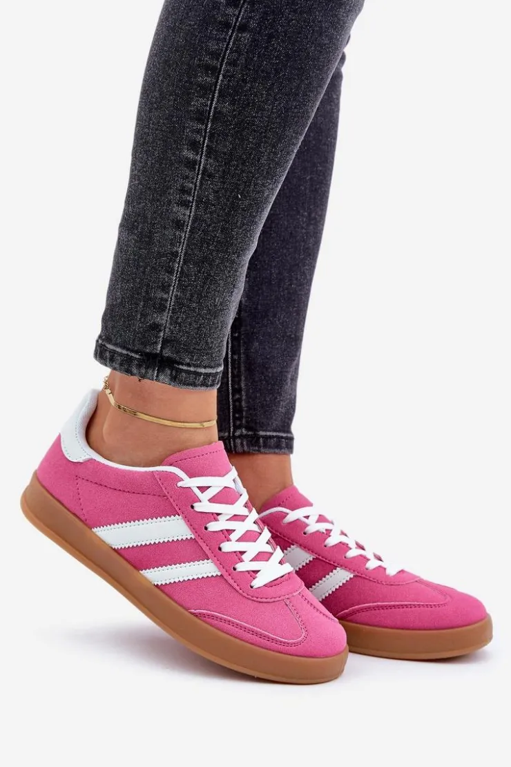 Boto Sneakersy Damskie*Sneakersy Damskie Niskie Fuksja Ennorwen