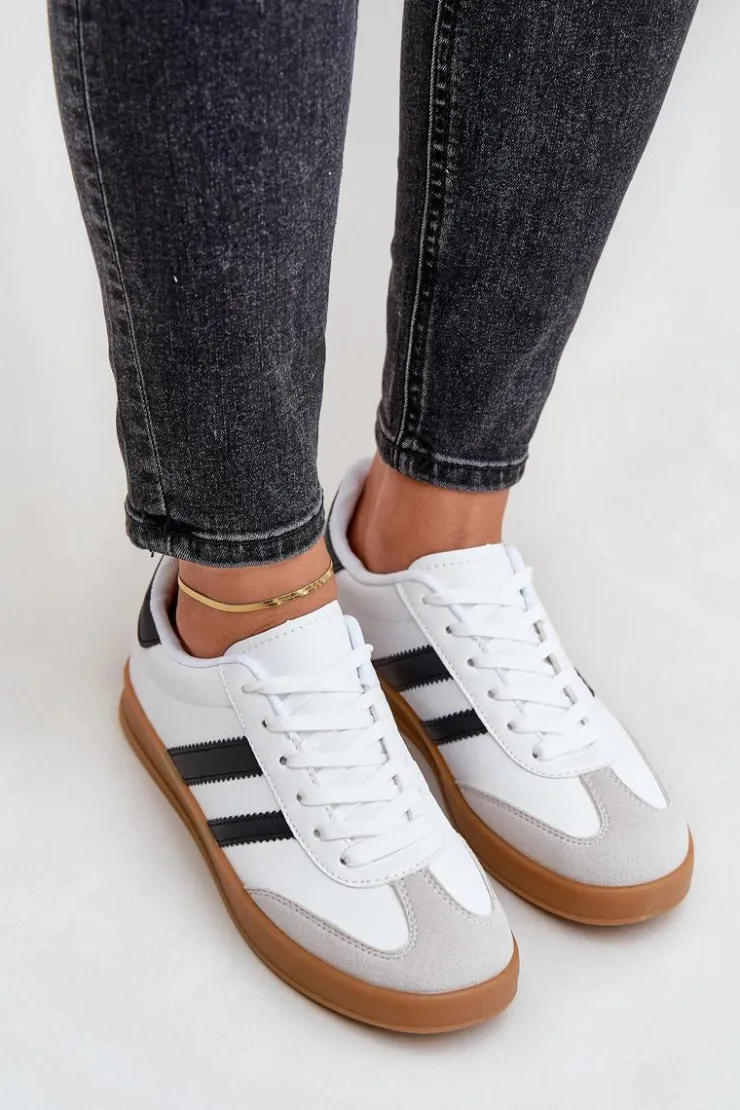 Boto Sneakersy Damskie*Sneakersy Damskie Niskie Białe Ennorwen