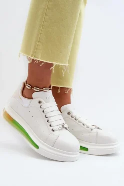 GOE Sneakersy Damskie*Sneakersy Damskie Skórzane NN2N4029 Białe Biały