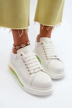 GOE Sneakersy Damskie*Sneakersy Damskie Skórzane NN2N4029 Białe Biały