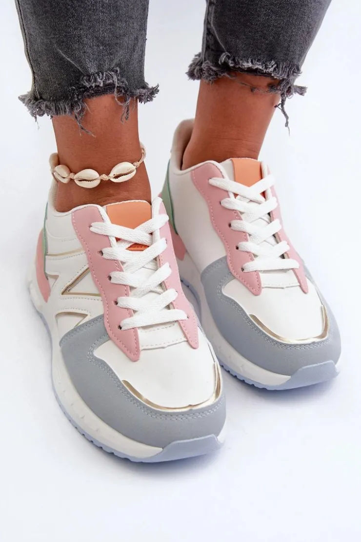 Damskie Boto Sneakersy Damskie Z Eko Skóry Multikolor Kaimans