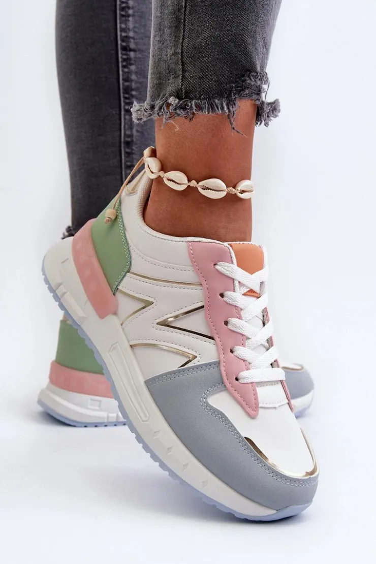 Damskie Boto Sneakersy Damskie Z Eko Skóry Multikolor Kaimans