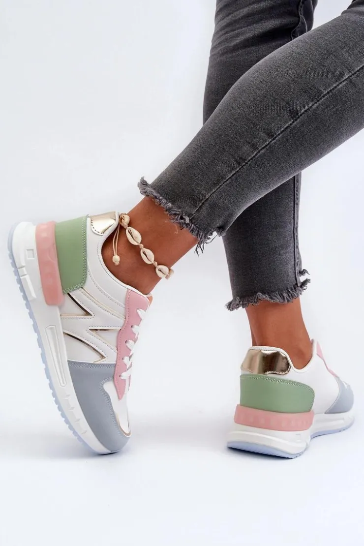 Damskie Boto Sneakersy Damskie Z Eko Skóry Multikolor Kaimans