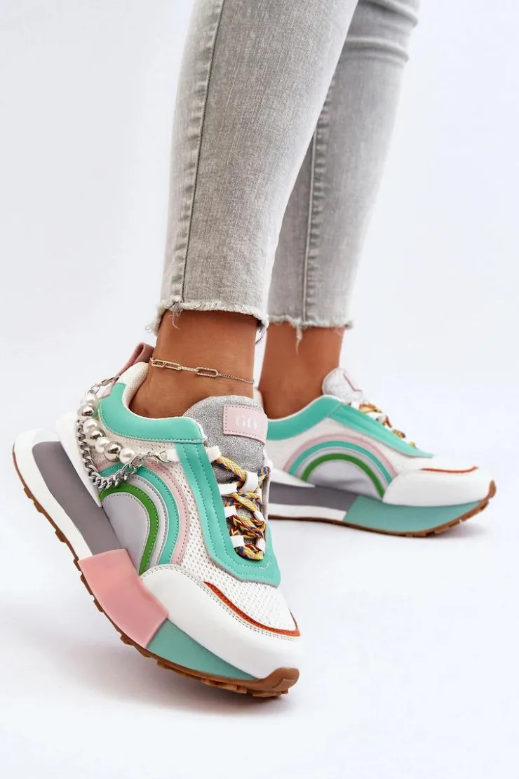 Discount GOE Sneakersy Damskie Z Ozdobą NN2N4048 Multikolor