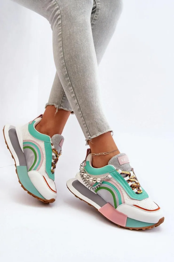 Discount GOE Sneakersy Damskie Z Ozdobą NN2N4048 Multikolor