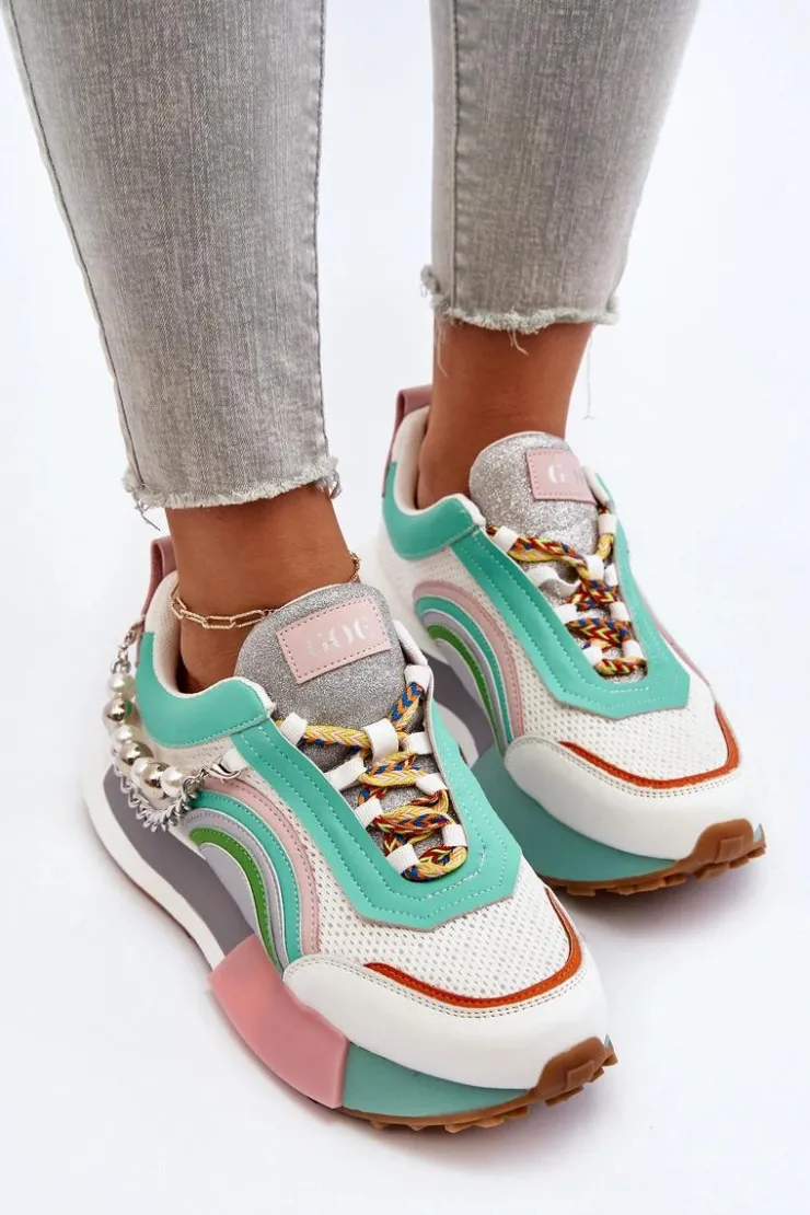 Discount GOE Sneakersy Damskie Z Ozdobą NN2N4048 Multikolor