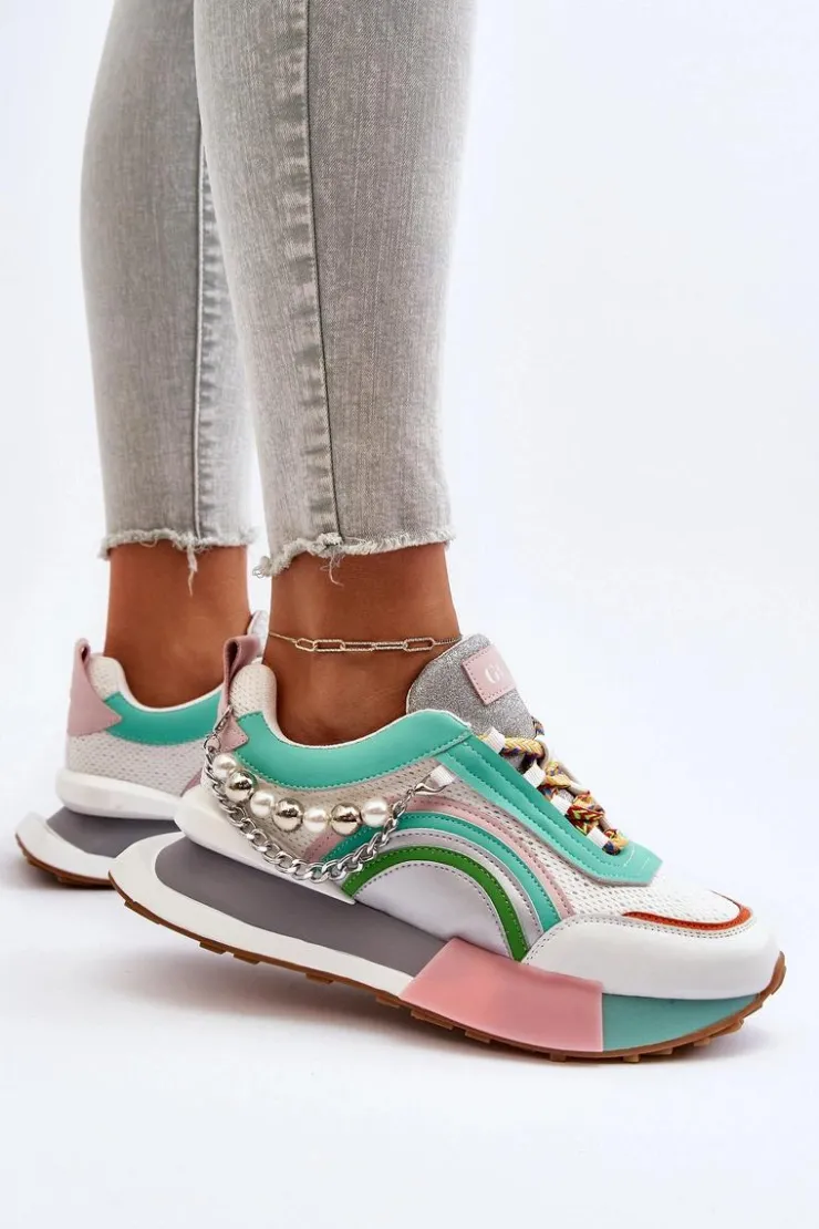 Discount GOE Sneakersy Damskie Z Ozdobą NN2N4048 Multikolor